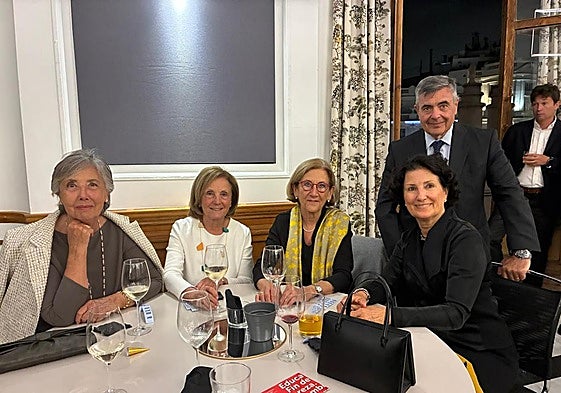Mª Jesús Álvarez, Mª Jesús Oliver, Carmen Adrién, Mª Jesús Niederleytner y Gonzalo Zarranz.