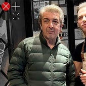 El actor Ricardo Darín, durante su visita al local.