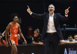 Rubén Burgos, durante el partido de vuelta de la semifinal de la Liga contra el Perfumerías Avenida.