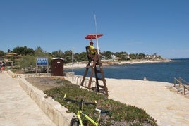 La playa de Punta Negra.