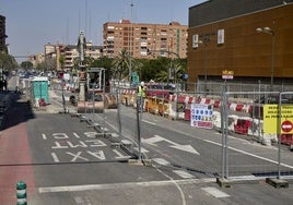 Obras de la reforma de la avenida Pérez Galdós.