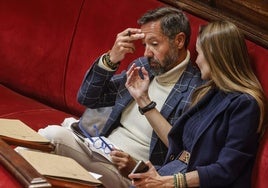 Los concejales de Vox en el Ayuntamiento de Valencia Juanma Badenas y Cecilia Herrero.