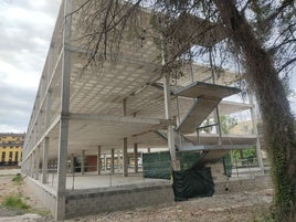 Estado de la construcción del nuevo instituto.