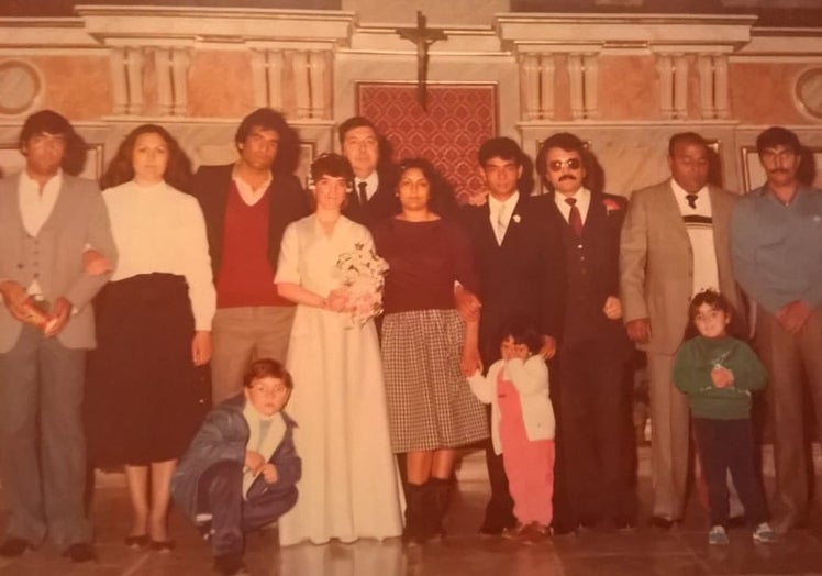 La familia del 'rey de los gitanos de Nazaret' en una foto cedida por un descendiente del patriarca.