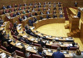 Sesión plenaria en Les Corts.