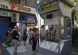 Venta de cupones de la ONCE.