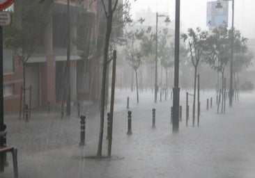Una tormenta en Ontinyent, en una imagen de archivo.