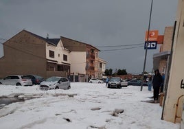 Granizo en Villar del Arzobispo.