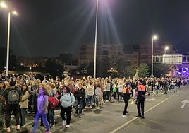 Peregrinos de Paterna, rumbo a Valencia, en la pasada edición.