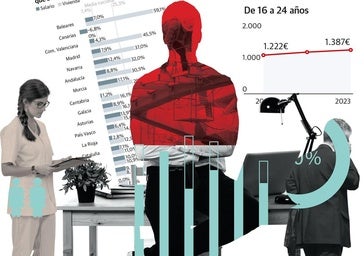 Un profesor imparte una clase en una universidad.