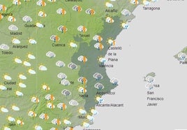 Previsión del tiempo para el miércoles.