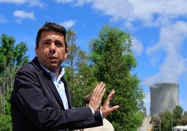 Carlos Mazón, este lunes en Cofrentes.