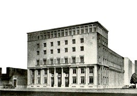 Proyecto del edificio, obra de Javier Echenique y Luis Calvo.