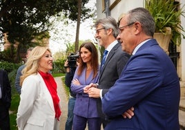 Los consejeros España, Merino, Marín y Ruiz, este martes en Sevilla.