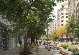 Avenida del Oeste, en una recreación de como quedaría.