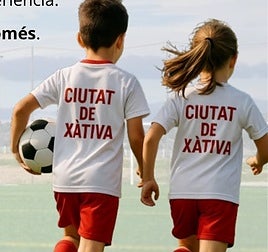 El club xativí inicia la campaña para captar a menores interesados en el fútbol.
