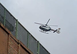 Helicóptero utilizado en la redada.