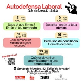 Dénia impulsa la formación laboral juvenil con cursos gratuitos de autodefensa sindical