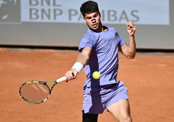 Carlos Alcaraz, en Roma.