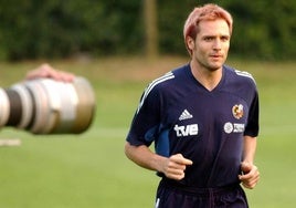 Cañizares, en un entrenamiento del Mundial 2002.