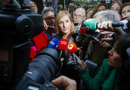 Salomé Pradas, el día que acudió a la Ciudad de Justicia.