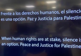 El mensaje que se ha emitido en televisión.
