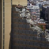 Proceso de derribo de los edificios de la antigua Fe de Valencia.
