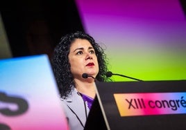 Ana García, durante la apertura del XIII Congreso del sindicato en la Comunitat.