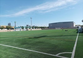 El campo de fútbol de Sedaví tras su reconstrucción.