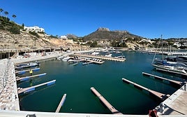 Estado de las obras en Puerto Blanco.