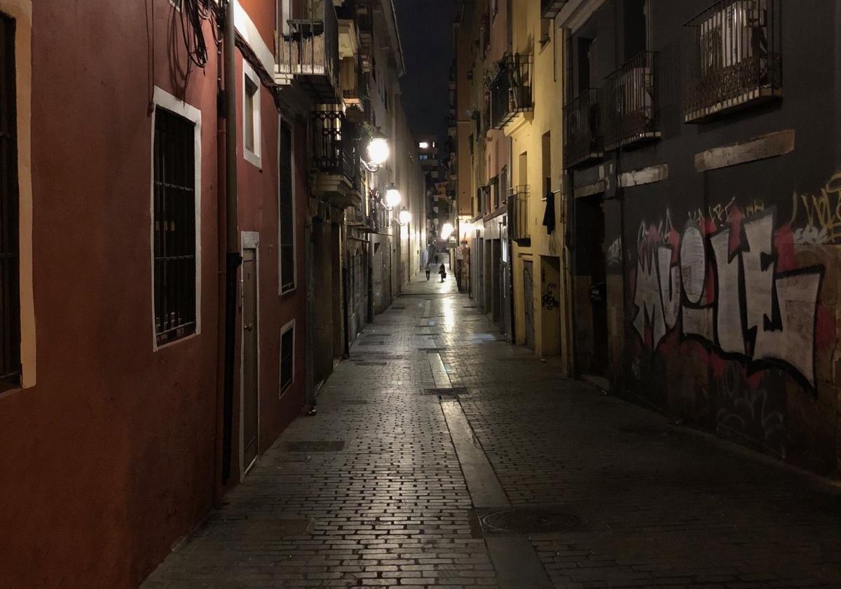 Una calle en Valencia.