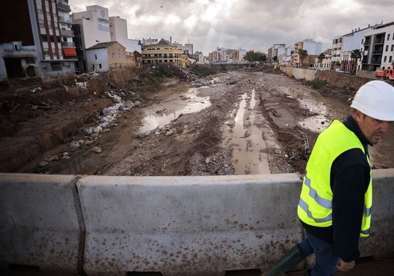 El barranco de Poyo, días después de la monumental riada.