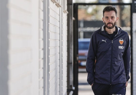 Corberán, en la ciudad deportiva.