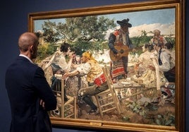 La obra 'Escena valenciana' (1893), de Joaquín Sorolla, se puede ver en Valencia después de muchos años.