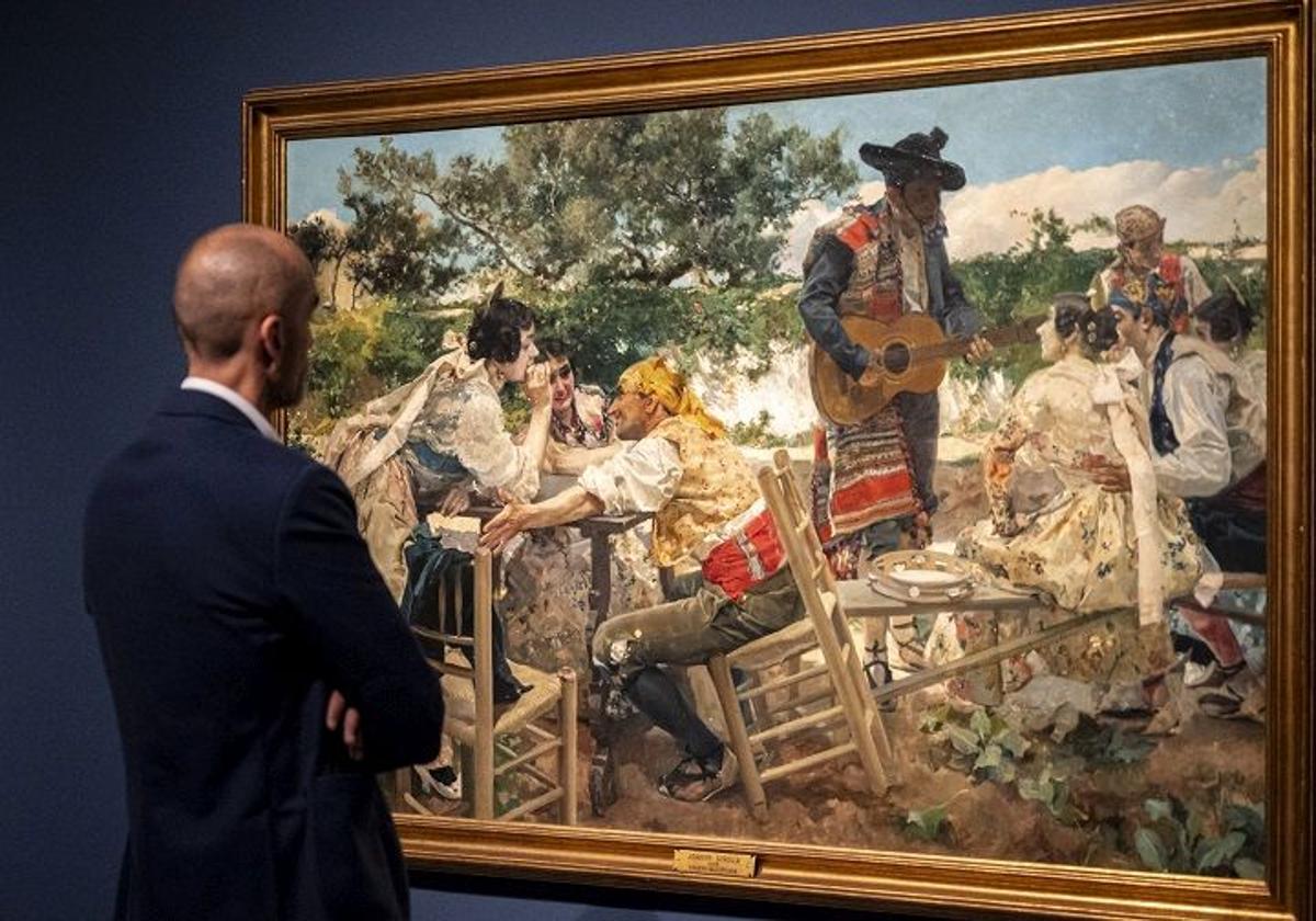 La obra 'Escena valenciana' (1893), de Joaquín Sorolla, se puede ver en Valencia después de muchos años.