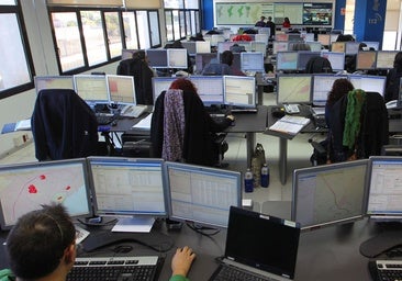 La sala de control del complejo de Emergencias.