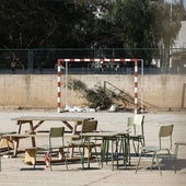 Patio de un colegio de Paiporta afectado, en una imagen de enero.