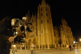 Catedral de León a oscuras, en una imagen de archivo