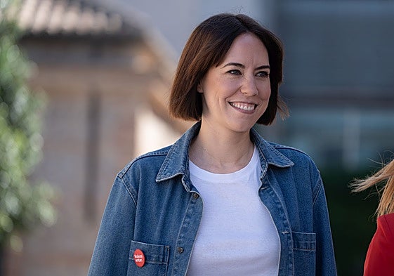 Diana Morant, a su llegada al congreso local del PSPV.