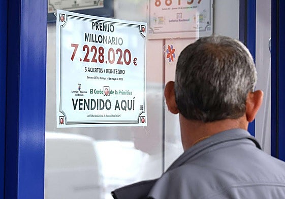 Ganador de un premio millonario de la Primitiva. Imagen de archivo.