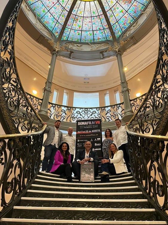 Los represantes de los municipios participantes en la presentación del Sonafilm.