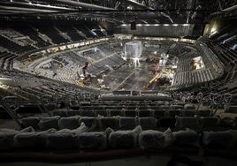 Interior del Roig Arena desde el anillo superior de las gradas.