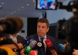 Carlos Mazón en declaraciones a los medios-