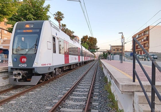 Unidad de Metrovalencia en pruebas, este miércoles en Picassent.