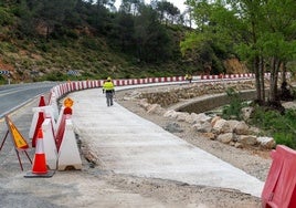 Un tramo en plenas obras de reconstrucción.