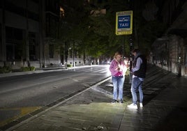 Una calle el día del gran apagón en toda España