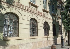 Colegio Cervantes de Valencia, donde el lunes fue agredida la directora.