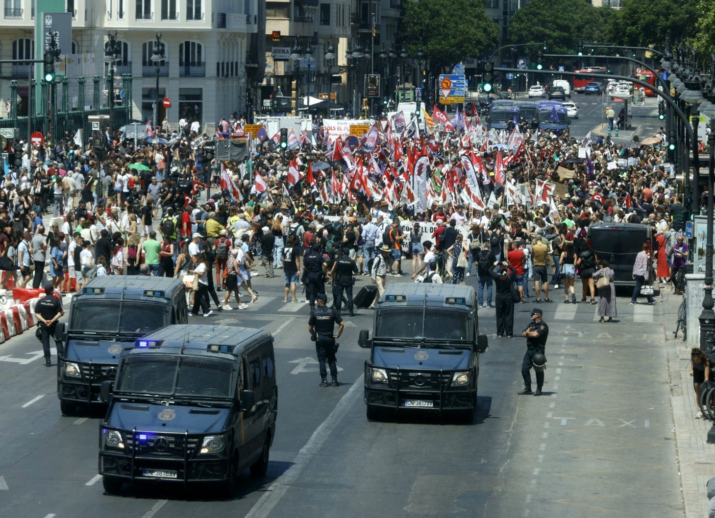 Primera manifestación del 29-M en Valencia