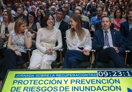 Bernabé, Morant, Aagesen y Capilla en la inauguración.