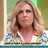 Lydia Lozano llora al hablar de su enfermedad en 'La familia de la tele'.
